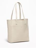 Faux-leather Pocket Tote For Women
