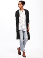 Old Navy Super Long Open Front Cardi For Women - Blackjack