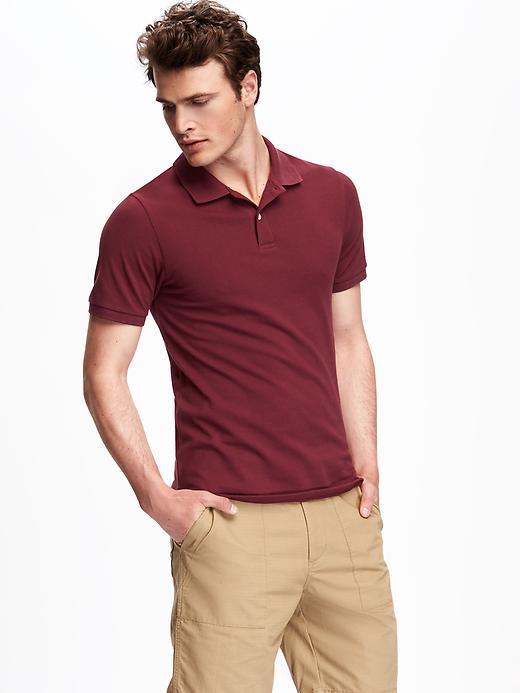 Old Navy Pique Polo For Men - Wine Stain