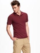 Old Navy Pique Polo For Men - Wine Stain