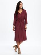 Old Navy Tie Waist Crepe Midi For Women - Marion Berry