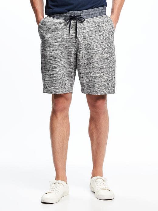 Old Navy French Terry Drawstring Shorts For Men - Heather Light Gray