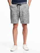 Old Navy French Terry Drawstring Shorts For Men - Heather Light Gray