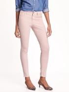 Old Navy Mid Rise Rockstar Cord Skinny Jeans For Women - Strawberry Cream