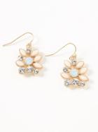 Old Navy Floral Cluster Drop Earrings For Women - Bella Donna Pink