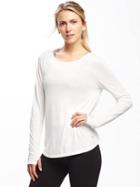 Old Navy Go Dry Reversible Cross Wrap Top For Women - Bright White