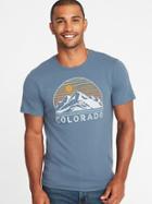 Old Navy Mens Graphic Soft-washed Tee For Men Colorado Size M