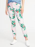 Old Navy Womens Mid-rise Pixie Ankle Pants For Women Pink Floral Size 12