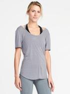 Old Navy Womens Go-dry Strappy Tee For Women Gray Dot Size M