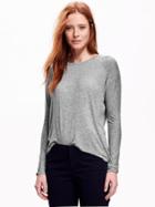 Old Navy Raglan Sleeve Cocoontee - Heather Grey