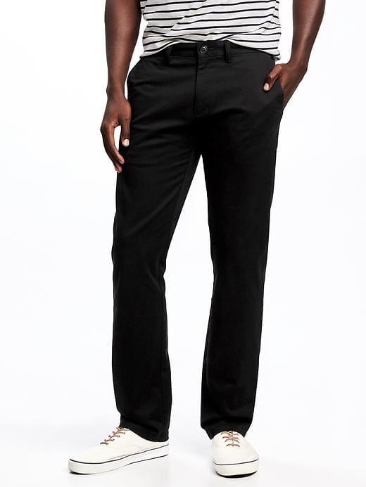 Old Navy Mens Slim Ultimate Built-in Flex Khakis For Men Black Size 44w