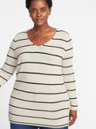 Old Navy Womens Textured V-neck Plus-size Tunic Sweater Palomino Size 1x