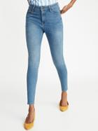 High-rise Secret-slim Pockets Rockstar Ankle Jeans For Women
