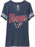Old Navy Womens Nfl Sleeve Stripe Tee Size L - Texans