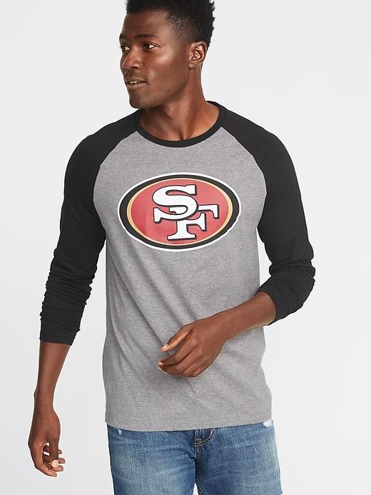 Old Navy Mens Nfl Graphic Raglan Tee For Men 49ers Size M