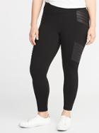 High-rise Plus-size 7/8-length Moto Street Leggings