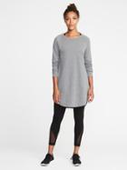 Old Navy French Terry Performance Tunic Dress For Women - Faux Heather Gray