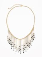 Old Navy Womens Ombr-beaded Chain Necklace For Women Midnight Madness Size One Size