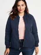 Old Navy Womens Lightweight Quilted Plus-size Jacket In The Navy Size 1x