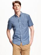 Old Navy Slim Fit Short Sleeve Shirt For Men - Night Life