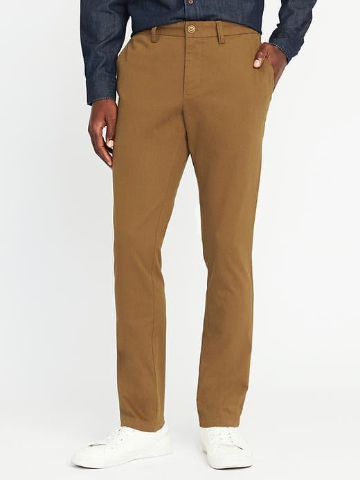 Old Navy Mens Skinny Ultimate Built-in Flex Khakis For Men Warm Bread Size 33w