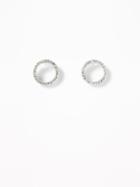 Pav Rhinestone Circle Stud Earrings For Women