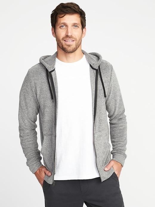 Old Navy Mens Lightweight Cali Fleece Dry Quick Zip Hoodie For Men Blackjack Size L