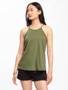 Old Navy Relaxed High Neck Y Back Tank For Women - I Think Olive