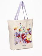 Old Navy Womens Graphic Canvas Tote For Women Bold Floral Size One Size