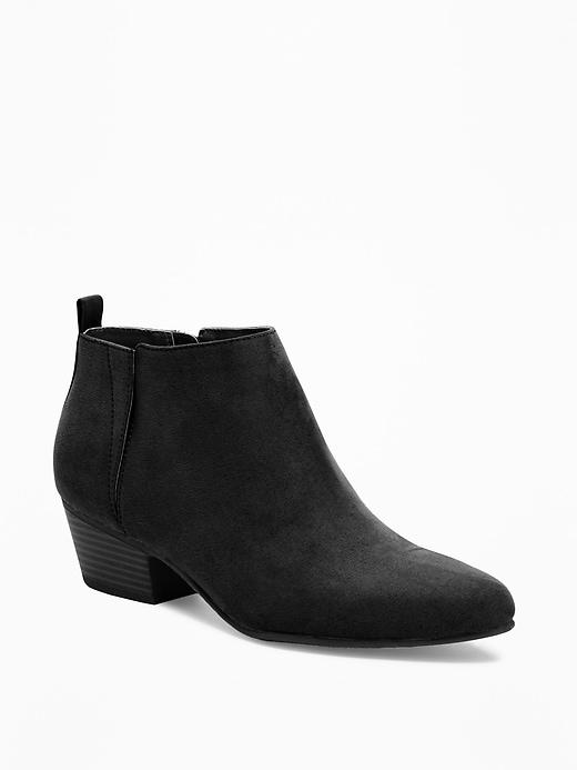 Old Navy Womens Sueded Ankle Boots For Women Black Size 6