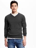 Old Navy V Neck Sweater For Men - Dark Charcoal Gray