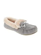 Old Navy Suedes Sherpa Trim Moccasin Slippers Size 10 - Grey