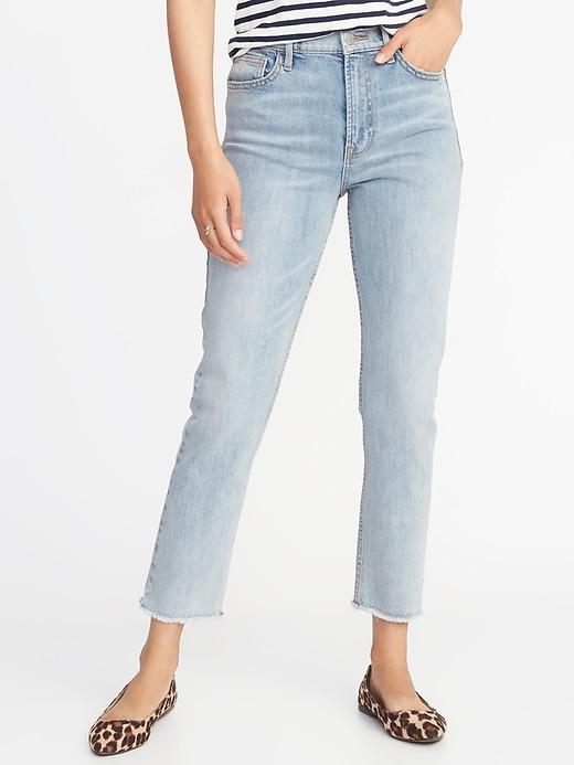 Old Navy Womens High-rise The Power Jean, A.k.a. The Perfect Straight For Women Light Wash Size 20