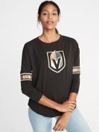 Old Navy Womens Nhl Team Sleeve-stripe Tee For Women Golden Knights Size M