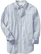 Old Navy Mens Everyday Classic Regular Fit Shirts - Emmett Emerald Min Chk