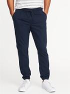 Old Navy Mens Built-in Flex Twill Joggers For Men Ink Blue Size L