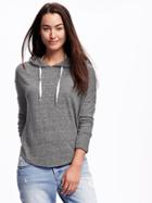 Old Navy Relaxed Cocoon Hoodie For Women - Dark Charcoal Gray