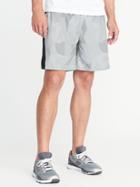 Old Navy Mens Go-dry Printed Run Shorts For Men (7) Gray Print Size M