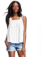 Old Navy Crochet Gauze Tank For Women - White