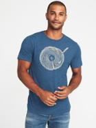 Old Navy Mens Graphic Soft-washed Tee For Men Turntable Size S