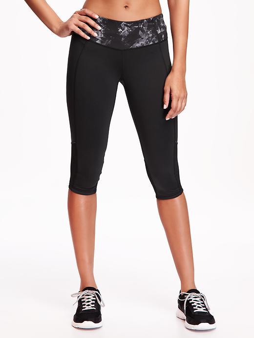 Old Navy Go Dry Compression Crops - Blackjack