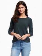 Old Navy Relaxed Brushed Jersey Tee For Women - Glorious Pine