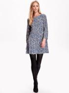 Old Navy Long Sleeve Swing Dress Size Xxl Tall - Blue Paisley