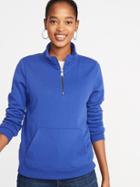 French-terry 1/4-zip Pullover For Women