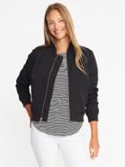 Old Navy Womens Bomber Jacket For Women Black Size M