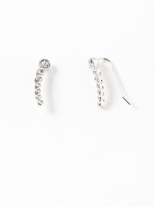 Old Navy Pav Drop Earrings For Women - Silver