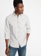 Old Navy Mens Slim-fit Built-in Flex Everyday Oxford Shirt For Men Light Heather Gray Size Xs