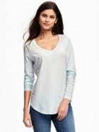 Old Navy Relaxed V Neck Tee For Women - Sky Way