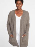 Old Navy Womens Long-line Plus-size Open-front Sweater Mushroom Size 1x