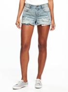 Old Navy Boyfriend Exposed Pocket Denim Cutoffs For Women 2 1/2 - Pismo